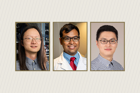 Headshots of new faculty Mo Chen, Avik Som and Quansan Yang