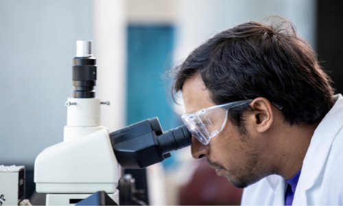 Male student at the MSE lab