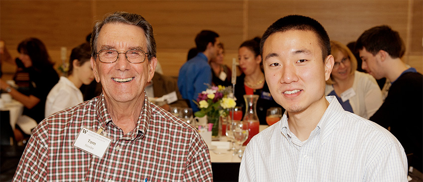 Professor Emeritus, Dr. Tom Stoebe and Stoebe Fellow, Matthew Lim